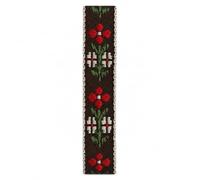 JISADER Jacquard Floral Ancient Chinese Style, Material, DIY Crafts, Accessories, Home Textiles, for Headwear, for Craft, Coffee Background with Floral Embroidery, 1.2cm Width, 22 Yards per roll