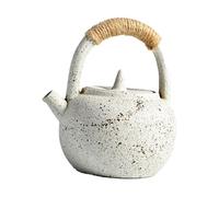 JISADER Japanese Ceramic Teapot with Handle, Coffee Pot, Tea Kettle for Kitchen, Tea Room, Loose Leaf Tea, Home, White