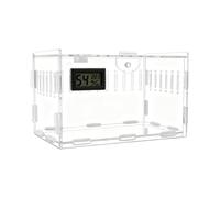 JISADER Jumping Enclosure Acrylic Breeding Box Cage Terrarium Reptiles with Easy Cleaning And Safe Protection for Beginners Pet Keeping Exhibition, S Size Single Grid