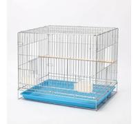JISADER K22 Standard Folding Cage Metal Budgie Cage with Pull-Out Tray, Indoor Cockatiel Breeding Enclosure for Small Birds, Easy Storage Design, Electroplated Folding Breeding Cage