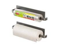 JISADER Kitchen Paper Towel Holder for Home and Cabinet Organization, Versatile Storage Rack for Homeowners and Renters, Metal Kitchen Organizer, Gunmetal Grey