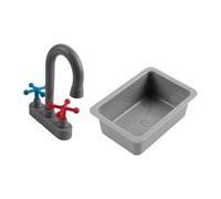 JISADER Kitchen Pretend Play Toy Role Playing Imitating Cooking Work Cognitive Ability Mini Sink and Faucet for Kids 3-6 for Party