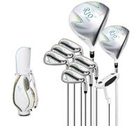 JISADER Lady Weekend Golfer Set for Beginners, Complete 9-Piece Right Hand Club Set with Stand Bag, 9 clubs + standard bag (steel