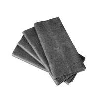 JISADER Large Microfibre Cleaning Cloths, High Absorption Cleaning Cloths for Glass and, No Streaks for Car and Kitchen Use, Black, 30x40 CM