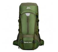 JISADER Large Rucksack 56-75L, Water-Resistant Hiking Backpack with Rain Cover, Nylon Rucksack for Hillwalking & Day Trips UK, emerald, emerald