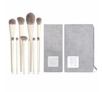 JISADER Makeup Brush Set with Holder & Travel Bag for an Elevated Beauty Routine, Zero Series 10-piece makeup brush set with zipper brush bag and magnetic brush holder