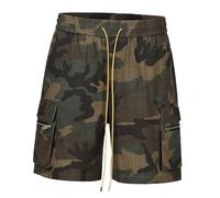JISADER Men's Cargo Shorts with Pockets Casual Shorts for Fishing Camping Leisure Time, M
