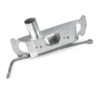 JISADER Metal Feeder, Adjustable Dispenser, Automatic Feeder Component, Silver Livestock Farming Accessory
