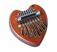 JISADER Mini Compact Thumb Piano 8 Keys Beginner Finger Instrument As Gift, Heart