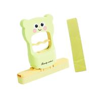 JISADER Mini Foldable Desk Mop, Portable Cleaning Tool, Self-Wringing Absorbent Sponge, Compact, Suitable for Office, Kitchen, Green with 1 Sponge