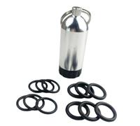 JISADER Mini Scuba Diving Bottle Keychain with Brass And Rubber O-Rings, Silvery
