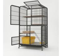 JISADER Multi-Tier Foldable Cage Playpen with for Modern Homes, Assembled, Four-Layer, 78 * 52 * 137cm