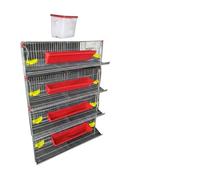 JISADER Multi-Tier Quail Cage with Automatic Manure Removal Cage System, Elevated Quail Cage for Farming Small Animals, 4-tier cage with 60cm automati