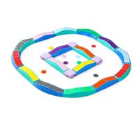 JISADER Multicolored Stepping Stones Kids Play Set, Balance Beam Toy, Connecting Obstacle Course for 3-6 Years, Home & Kindergarten Use