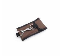 JISADER Nylon Diving Bcd Scuba Accessory Single Head Hook Marine Grade Stainless Steel Quick Attachment Removal Secure Nylon Pouch Suitable for Wreck Diving Observation , Dark Brown