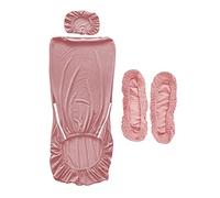 JISADER Office Chair Seat Covers with Headrest Cover Water Resistant Desk Chair Cover Rotating Armchair Slipcover for Gaming Chair Rotating Chair, Pink