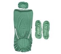 JISADER Office Chair Seat Covers with Headrest Cover Water Resistant Desk Chair Cover Rotating Armchair Slipcover for Gaming Chair Rotating Chair, Green