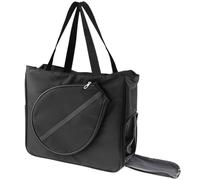 JISADER Outdoor Sports Tennis Tote, Practical Badminton Racket Carrying Case, Shoulder Strap Capacity for, Black