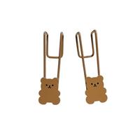 JISADER Over the Door Hook Hanger for Bedroom, Mount Coat Rack, No Drill Heavy Duty Iron Storage Organizer, Dark Brown Bear Hook