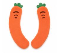 JISADER Padded Toilet Seat Cover, Soft Polyester PU Cushion, Reusable Washable Winter Warmer, Fits Standard Toilet, Orange, Carrot