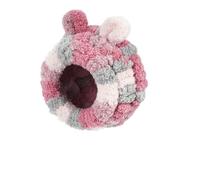 JISADER Parrot Nest Round Igloo House, Soft Small Bird House, Warm Winter Sleeping Nest for Birds, Hanging Cage for Medium and Small Parrots, Cherry Blossom pink teddy Ear
