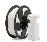 JISADER PLA Filament for Creative Printing and Model Making, Deluxe Black PLA for Prototyping, 1kg Spool for Hobbyists, Smooth 3D Printer Filament Material, White