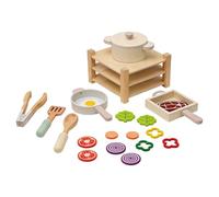 JISADER Play Kitchen Set, Cooking Set Made of, Early Childhood Learning Toy, Cognitive Toy
