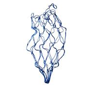 JISADER Portable Hay Feeder for Goats, Slow Feed Mesh Bag, Easy to Hang, Blue 36inch