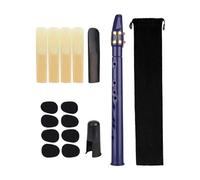 JISADER Portable Pocket Saxophone, Compact Size, Excellent Sound, with Mouthpiece, Carrying Bag, And Fingering Chart for Children, Blue