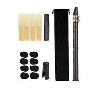 JISADER Portable Pocket Saxophone, Compact Size, Excellent Sound, with Mouthpiece, Carrying Bag, And Fingering Chart for Children, Coffee