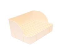 JISADER Rabbit Sprinkle for Cage Signet Boat Toilet Litter Pan Potty for Chinchilla, beige