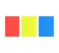 JISADER Referee Cards Set Football Referee Penalty PVC Cards Accessories Yellow Blue Clear Visibility for Stadiums And Training Fields 11cmx8cm