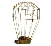 JISADER Reptile Heat Lamp Guard Heating Lamps Holder Gold