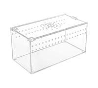 JISADER Reptile Terrarium, Turtle Tank, Sturdy Clear Breeding Box for Amphibians, Tarantulas, Turtles, Crickets, Snakes, 20.3cmx10.2cmx10.2cm