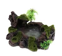 JISADER Resin Bowl Pets Feeding Plate Dish for Tortoises Tank