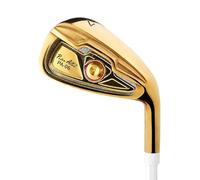 JISADER Right Hand Men's, Regular Rounds Iron with Stiff Carbon Fiber Shaft, Forgiving Feel Oversize Irons, Gold