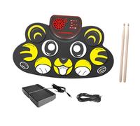 JISADER Roll up Drum Set Electronic Percussion Instrument Multiuse Lightweight Practical Portable Electronic Drum with Drumsticks, Tiger