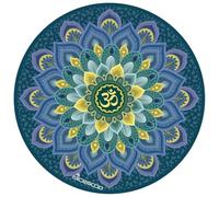 JISADER Round Exercise Mat, Rubber Suede, Flower, 600x600x3mm, High Density Pilates Mat for Home, Dream Lotus Platform