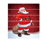 JISADER Santa Claus Stair Stickers Staircase Decals, Waterproof Versatile DIY Stair Sticker, 3D Stereoscopic Effect, Christmas Themed