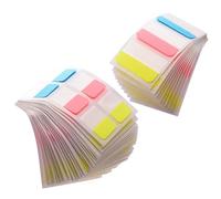 JISADER School Supplies Set with Colorful Sticky Tabs for Learning, Translucent Index Tabs for Office Filing, Writable Annotation Tabs, Medium (132 Sheets) + Large (66 Sheets) - Total 198 Sheets