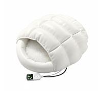 JISADER Semi-Enclosed Cat Sleeping Bag Winter, Portable Cat Bed for Travel, 360 Wrap Design with Non-Slip Bottom, Tear-Resistant Material for Anxious Cats, Heated Sleeping Bag