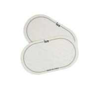 JISADER Set of 2 Bass Drum Head Protectors. Quick And Easy Practice Pads. Percussion Instrument Accessories, white 15.7cmx9cm