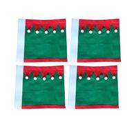 JISADER Set of 4 Decorative Horse Leg Wraps, Made of Polyester, with A Christmas Horse Design. Warm, Breathable And Easy to Put on, Green