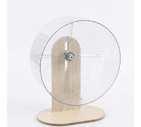 JISADER Silent Hamster Wheel and Wheel, 24cm Exercise ner with Density Board Bracket, Anti-Slip Surface for Dwarf Hamsters, pale