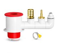 JISADER Sink Drain Tee Connector, Self-Closing, Plug-and-Play Design, Appliance Drain Splitter, Drainage System Upgrade, for Rental Properties, Style to 3