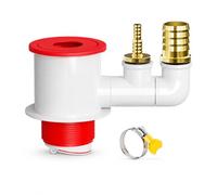 JISADER Sink Drain Tee Connector, Self-Closing, Plug-and-Play Design, Appliance Drain Splitter, Drainage System Upgrade, for Rental Properties, Style to 2