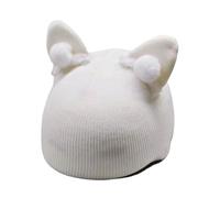 JISADER Ski Helmet Cover, Winter Sports Accessory, Knitted, Pretty, Elastic, Practical And, for Snowboarding, for Show Slope, white