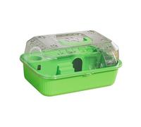 JISADER Small Animal Cage Play House Portable Breathable Hamster Habitat Pet Carrier Gerbil Mouse Hedgehog, Lime Green