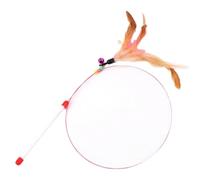 JISADER Smart Cat Teaser, Steel Wire Feather Bell Toy, Interactive, Angel Design, 1 Piece Kitten Toy