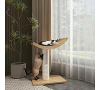 JISADER Solid Climbing Frame with Moon-Shaped Design, Fine Grain Texture Base, Stable Foundation for Territory Establishment, Style A